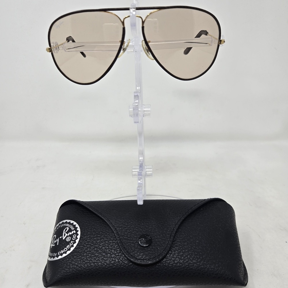 Ray-Ban B&L Large Metal II Brown Gold Lens Aviator Sunglasses Vintage